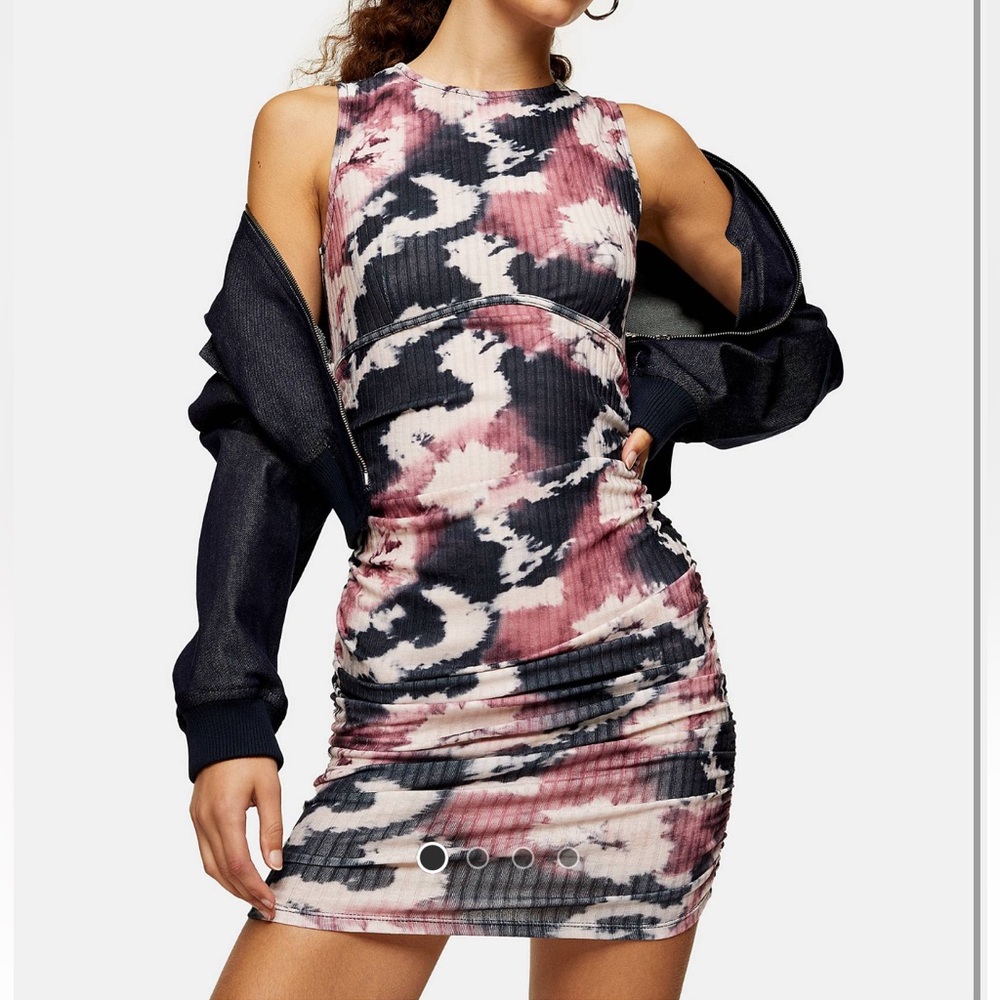Topshop- Tie dye sleeveless mini dress